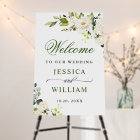Elegant Eucalyptus White Roses Wedding Welcome