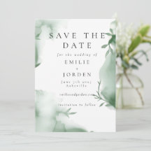 Elegant Eucalytus Greenery Watercolor Wedding