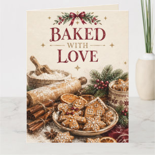 Elegant European Christmas , Gingerbread Bakery Card