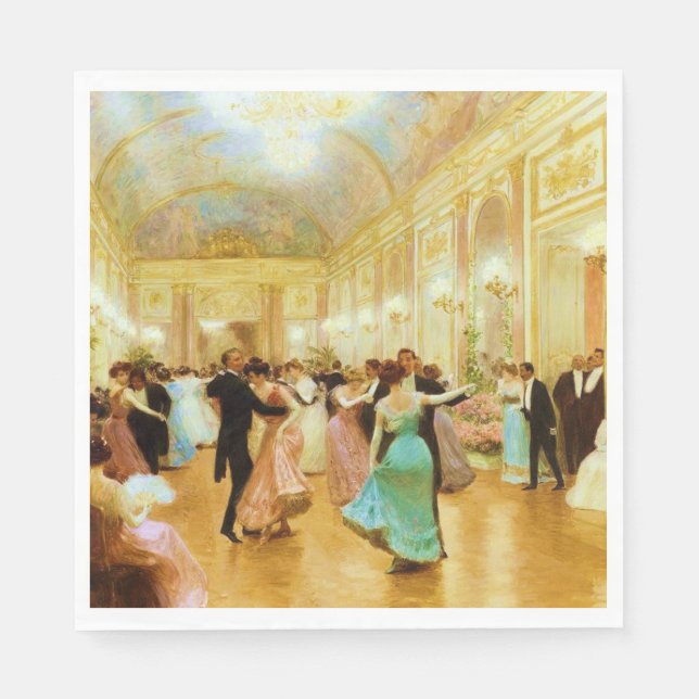 Elegant Evening (Dancing at the Palace Ball) Napkin (Front)