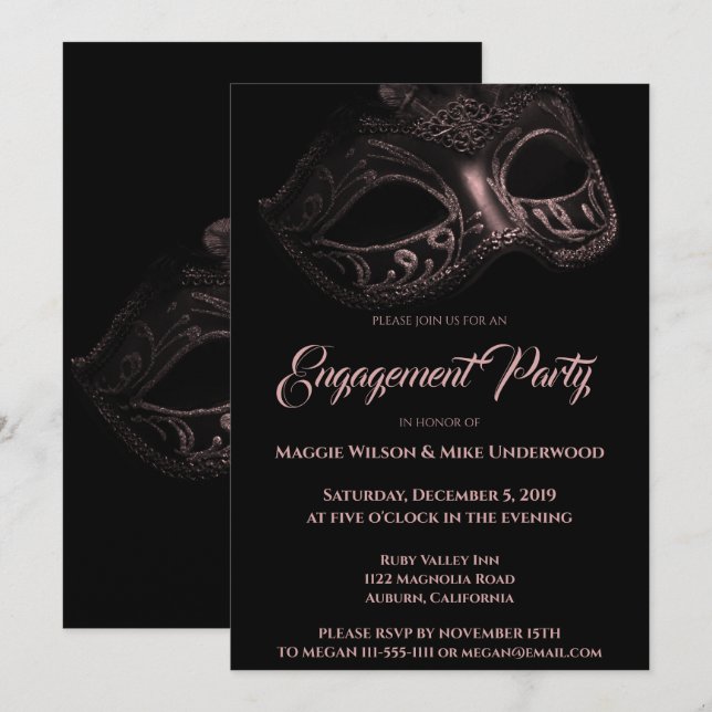 Elegant Evening  Invitation (Front/Back)
