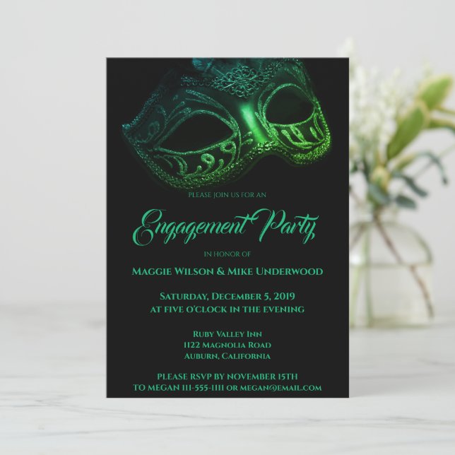 Elegant Evening  Invitation (Standing Front)
