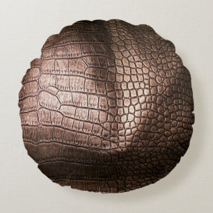 Elegant evening leather texture. round pillow