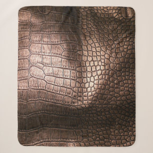 Elegant evening leather texture. sherpa blanket