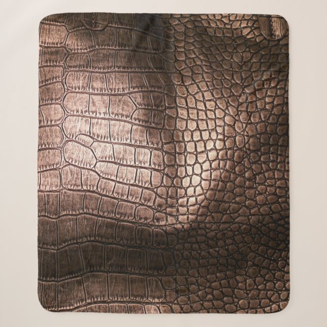 Elegant evening leather texture. sherpa blanket (Front)