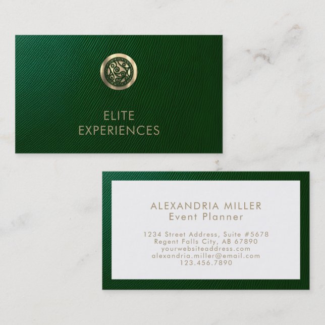 Elegant Event Planner Business Card (Front/Back)