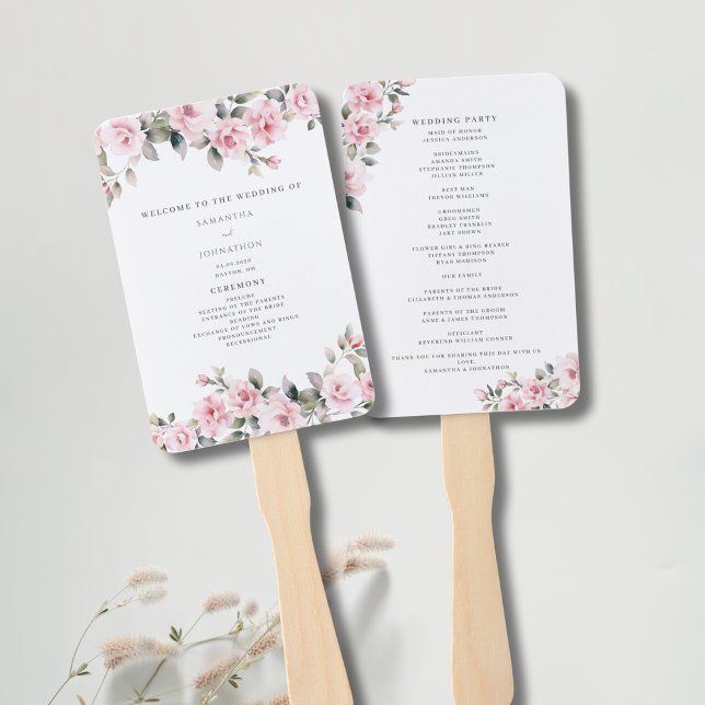 Élégant éventail à main pour programme de mariage  (Créateur téléchargé)