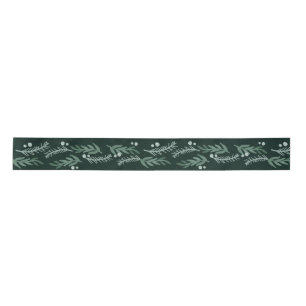 Elegant Evergreen Botanical Garland Holiday Satin Ribbon