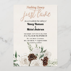 Elegant Evergreen winter gold wedding 