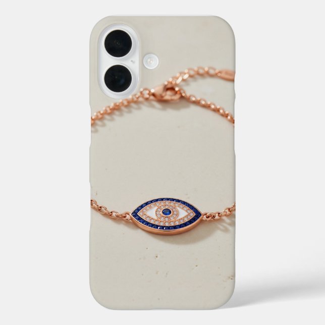 Elegant Evil Eye Bracelet with Gemstones Case-Mate iPhone Case (Back)