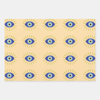 Elegant Evil Eye Wrapping Paper Sheet