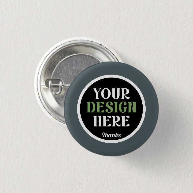Elegant, exclusive, modern & polished 1 inch round button (Front & Back)