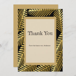 Elegant Exotic Golden Palm Leaves