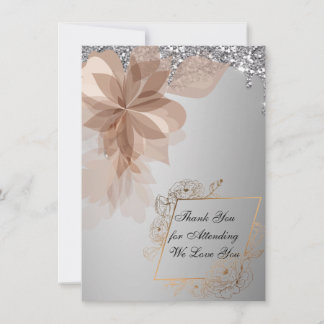 Elegant Extravaganza Personalized Thank You Card