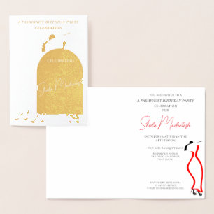 Elegant Fab Real Foil Birthday Party Invitation