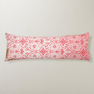 Elegant fabric design featuring intricate floral p body pillow