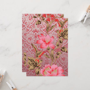 Elegant fabric design featuring intricate floral p invitation