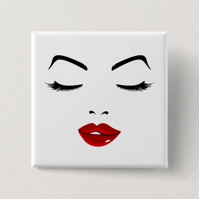 Elegant Face 2 Inch Square Button (Front)