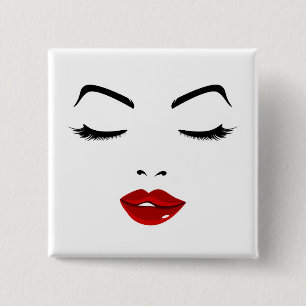 Elegant Face 2 Inch Square Button