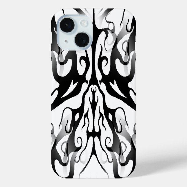 Elegant Face in Fire and Flames Tribal Design  Case-Mate iPhone Case (Back)