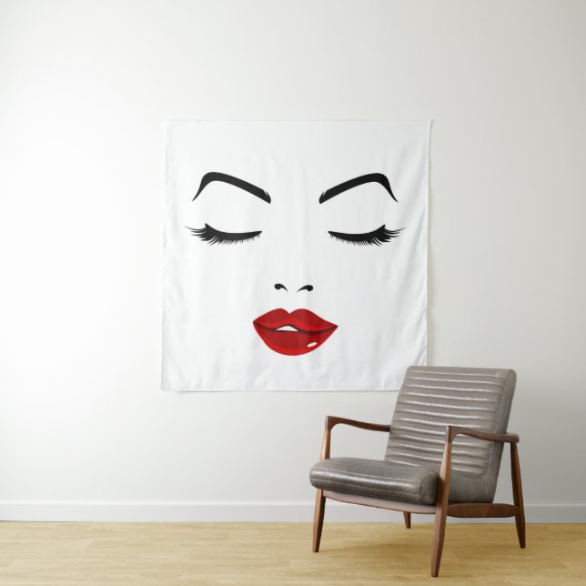 Elegant Face Tapestry (In Situ)