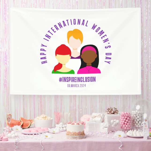 Elegant Faces International Women's Day March 8 Banner (Party)