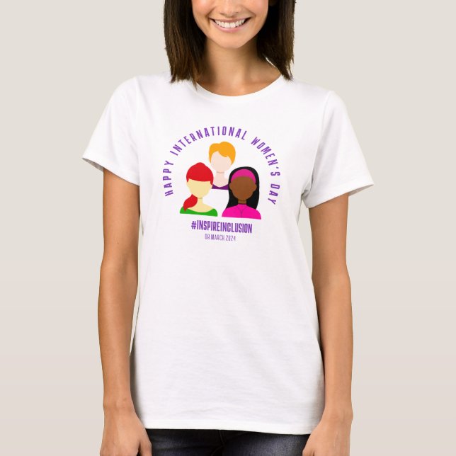 Elegant Faces International Women's Day March 8 T-Shirt (Front)