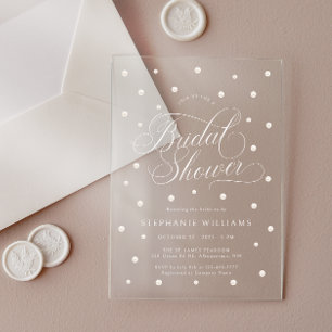 Elégant Faire-Part de Fête de Mariée Perles