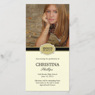 Élégant Faire-part de graduation de phoque