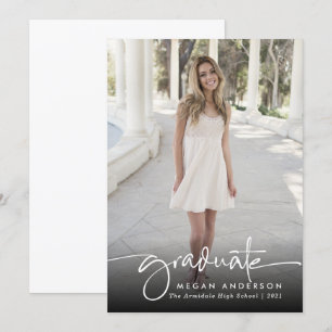 Élégant faire-part de graduation photo