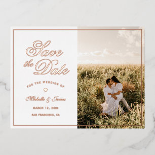 Élégant faire-part de mariage avec photo et écritu