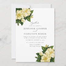 Élégant, faire-part de mariage botanique