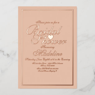 Élégant faire-part de mariage cœur bordure script