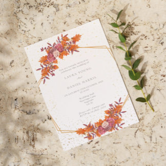 Élégant Faire-part de mariage d'automne