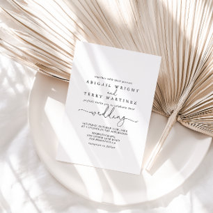 Élégant Faire-part de mariage de calligraphie simp
