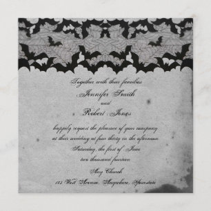 Élégant Faire-part de mariage de dentelle gothique