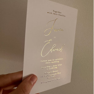 Élégant Faire-part de mariage de graisse et d'huil