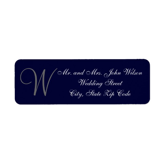 Élégant Faire-part de mariage de monogramme gris b (Devant)