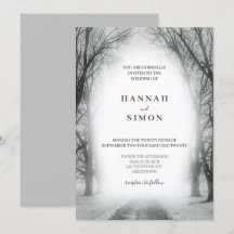 Elégant Faire-part de mariage de neige en argent d