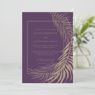 Élégant Faire-part de mariage de prune et de tupe