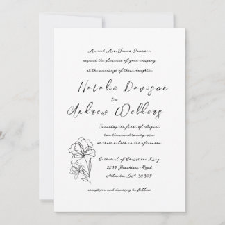 Élégant Faire-part de mariage de script moderne