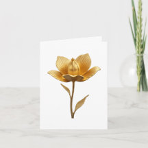 Élégant Faire-part de mariage doré plié