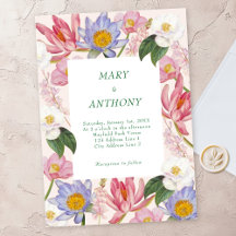 Élégant Faire-part de mariage Fleur sauvage