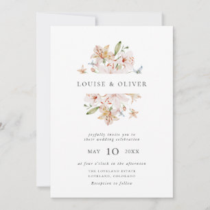 Élégant Faire-part de mariage Fleur sauvage