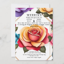 Élégant Faire-part de mariage Floral