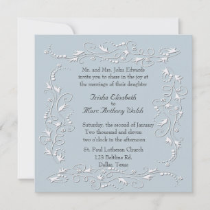 Élégant Faire-part de mariage floral