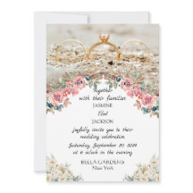 Élégant Faire-part de mariage floral