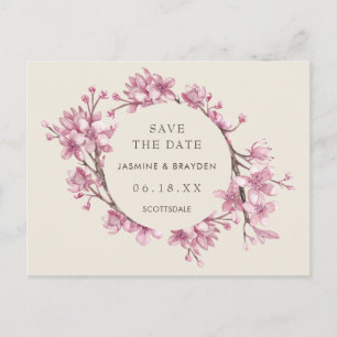Élégant Faire-part de mariage floral rose