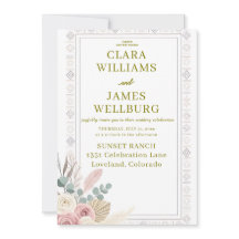Élégant Faire-part de mariage floral tribal