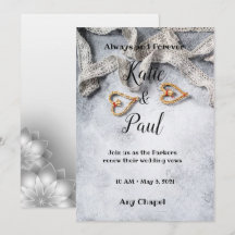 Élégant Faire-part de mariage gris